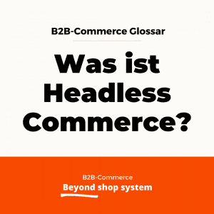 B2B-Commerce Glossar - Was ist Headless Commerce?